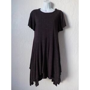 Chelsea & Violet Purple Casual Dress Sz Small Stretch Asymmetrical Hem Pullover